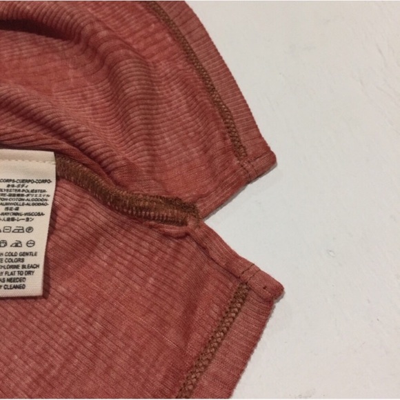 NWT We The Free Chocolate Chip Henley Red - Picture 7 of 7